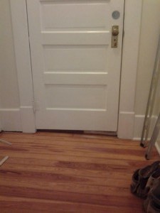 Door is square; floor is not!